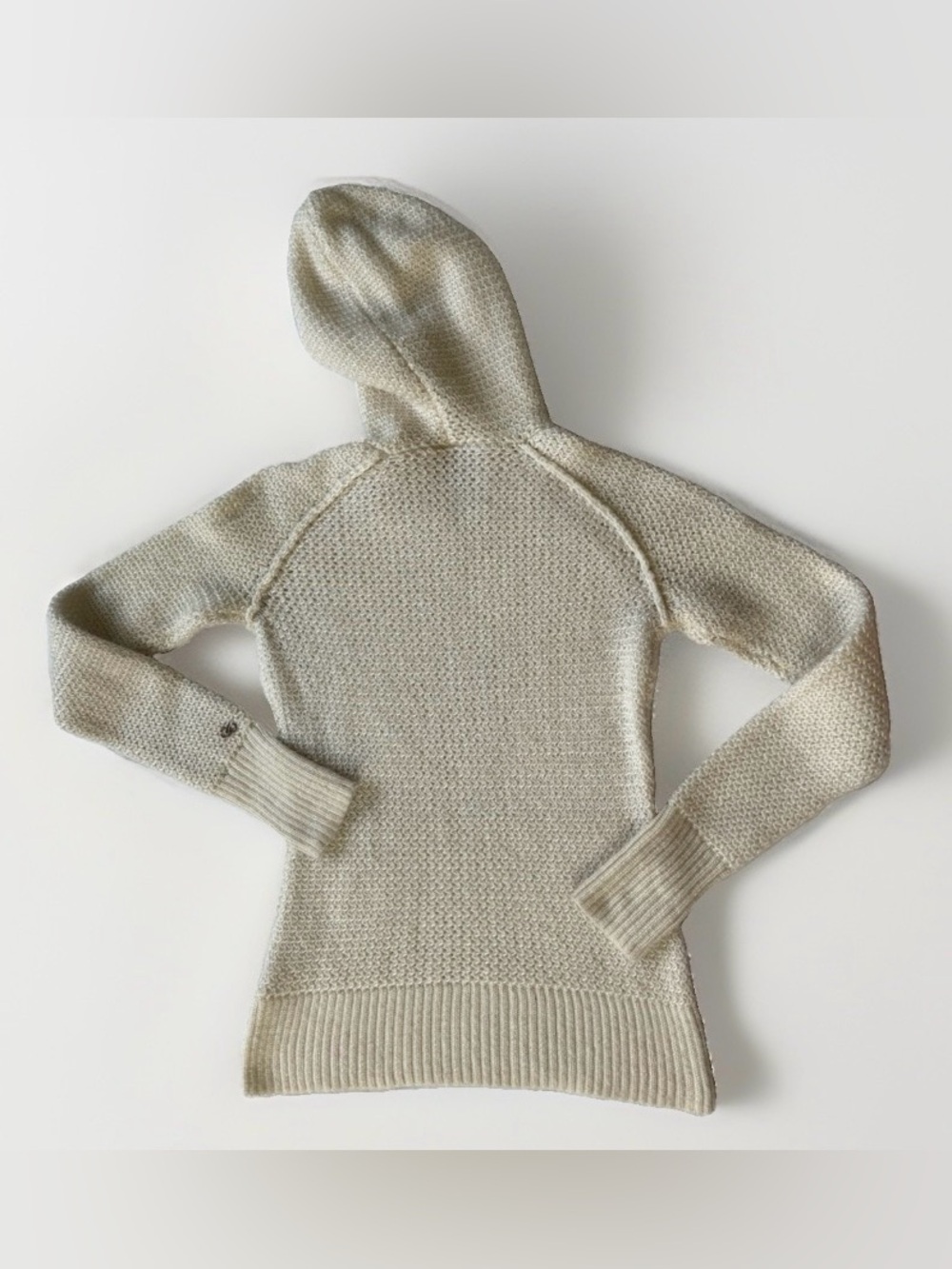 CALIA Carrie Underwood Knit Hooded Raglan Sweater Pullover Chunky Cozy Layer XS - Picture 3 of 13